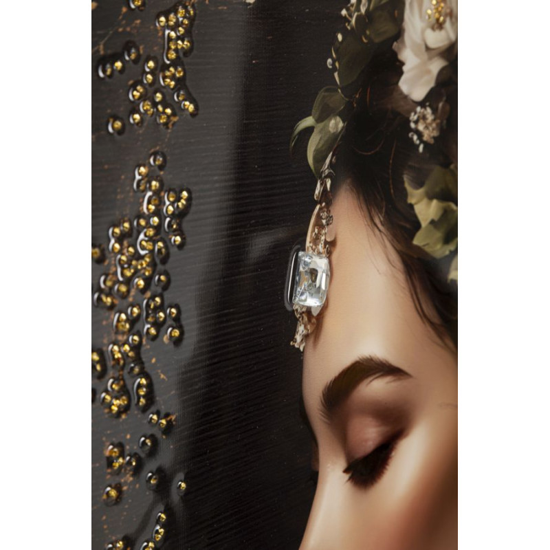 Tableau persan laqué B avec cadre – impression murale design – 62 x 3,5 x 92 cm