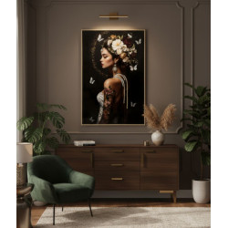 Tableau persan laqué B avec cadre – impression murale design – 62 x 3,5 x 92 cm