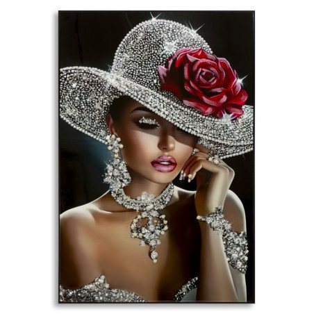 Tableau Orléans laqué A avec cadre – décoration murale moderne – 102 x 4,5 x 152 cm