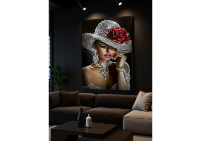 Tableau Orléans laqué A avec cadre – décoration murale moderne – 102 x 4,5 x 152 cm