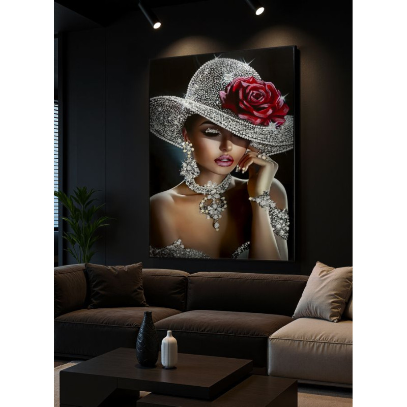 Tableau Orléans laqué A avec cadre – décoration murale moderne – 102 x 4,5 x 152 cm