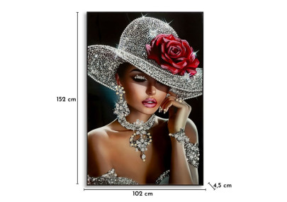 Tableau Orléans laqué A avec cadre – décoration murale moderne – 102 x 4,5 x 152 cm