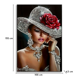 Tableau Orléans laqué A avec cadre – décoration murale moderne – 102 x 4,5 x 152 cm