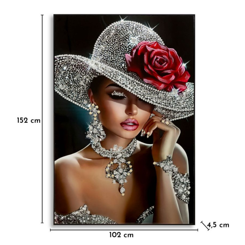 Tableau Orléans laqué A avec cadre – décoration murale moderne – 102 x 4,5 x 152 cm