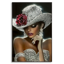 Tableau Orléans laqué B avec cadre – art mural contemporain – 102 x 4,5 x 152 cm