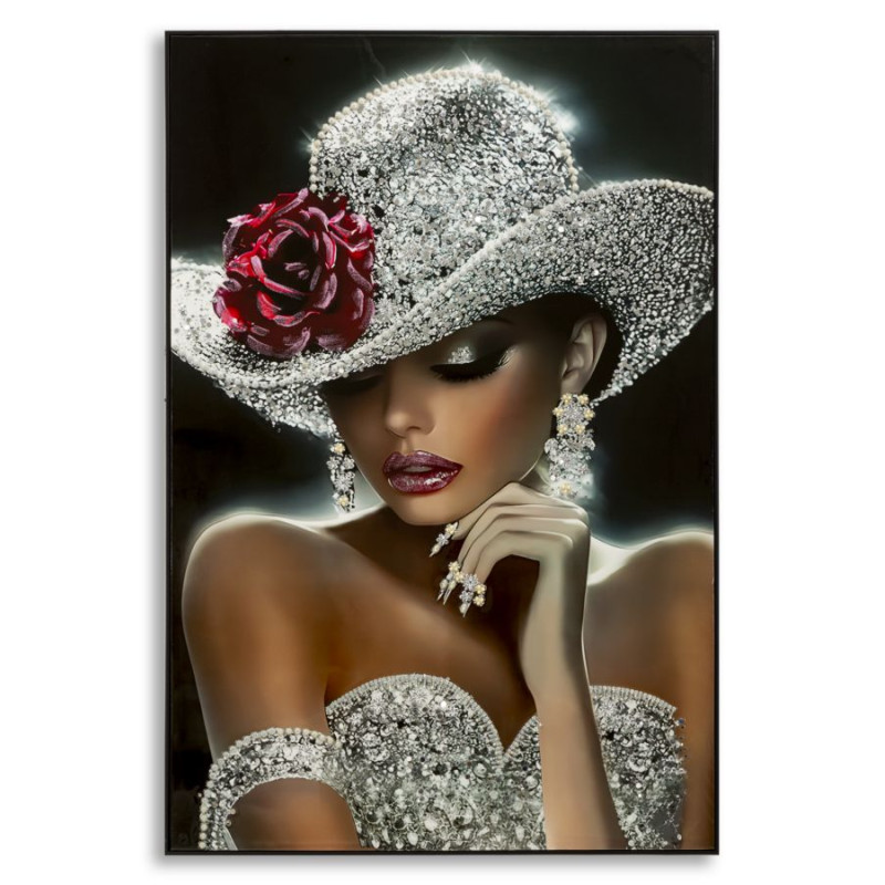 Tableau Orléans laqué B avec cadre – art mural contemporain – 102 x 4,5 x 152 cm