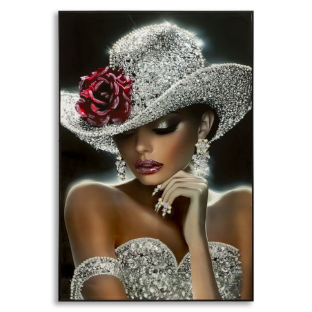 Tableau Orléans laqué B avec cadre – art mural contemporain – 102 x 4,5 x 152 cm