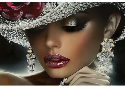 Tableau Orléans laqué B avec cadre – art mural contemporain – 102 x 4,5 x 152 cm