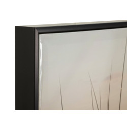 Tableau plage laqué A avec cadre – décoration murale bord de mer – 152 x 4 x 52 cm