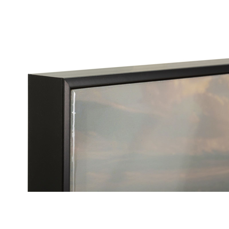 Tableau plage laqué B avec cadre – impression murale moderne – 152 x 4 x 52 cm