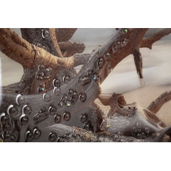 Tableau plage laqué B avec cadre – impression murale moderne – 152 x 4 x 52 cm