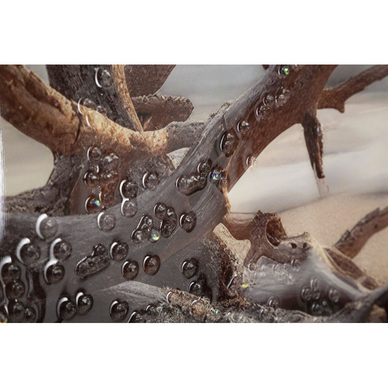 Tableau plage laqué B avec cadre – impression murale moderne – 152 x 4 x 52 cm