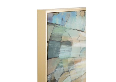 Tableau crèche laqué avec cadre – décoration murale moderne – 122 x 4 x 82 cm