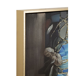 Tableau crèche laqué avec cadre – impression murale design – 102 x 4 x 72 cm