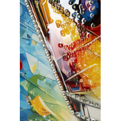 Tableau cocktail laqué A avec cadre – art mural moderne – 62 x 3,5 x 92 cm
