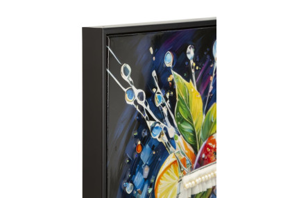 Tableau cocktail laqué B avec cadre – décoration murale design – 62 x 3,5 x 92 cm