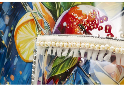 Tableau cocktail laqué B avec cadre – décoration murale design – 62 x 3,5 x 92 cm