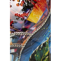 Tableau cocktail laqué B avec cadre – décoration murale design – 62 x 3,5 x 92 cm