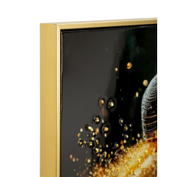 Tableau enluminé laqué avec cadre – impression artistique moderne – 62 x 3,5 x 92 cm