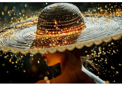 Tableau enluminé laqué B avec cadre – art mural contemporain – 62 x 3,5 x 92 cm