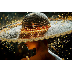 Tableau enluminé laqué B avec cadre – art mural contemporain – 62 x 3,5 x 92 cm