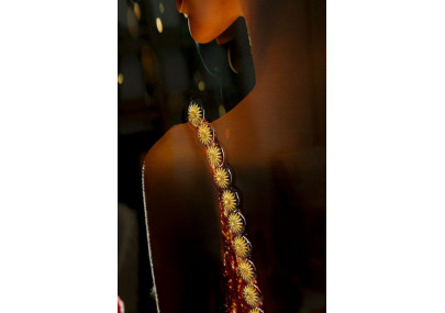 Tableau enluminé laqué B avec cadre – art mural contemporain – 62 x 3,5 x 92 cm