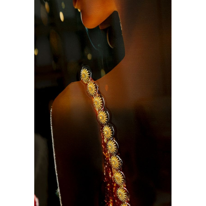 Tableau enluminé laqué B avec cadre – art mural contemporain – 62 x 3,5 x 92 cm