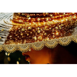 Tableau enluminé laqué B avec cadre – art mural contemporain – 62 x 3,5 x 92 cm