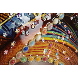 Tableau Maya laqué avec cadre – décoration murale moderne – 60 x 4 x 120 cm