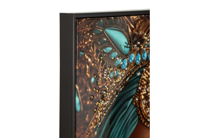 Tableau Maya laqué avec cadre – impression murale design – 50 x 3,5 x 100 cm