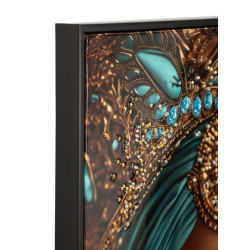 Tableau Maya laqué avec cadre – impression murale design – 50 x 3,5 x 100 cm