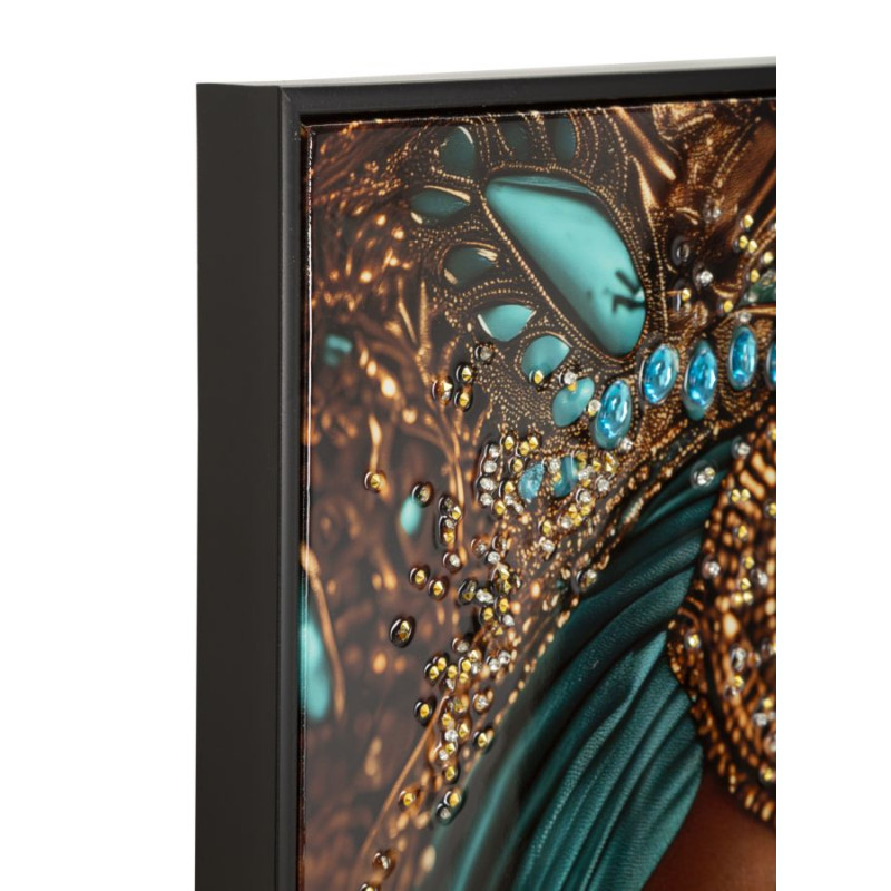 Tableau Maya laqué avec cadre – impression murale design – 50 x 3,5 x 100 cm