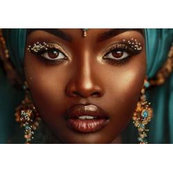 Tableau Maya laqué avec cadre – impression murale design – 50 x 3,5 x 100 cm