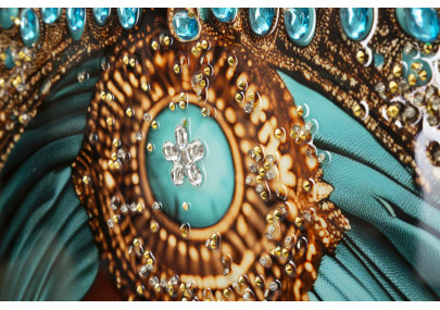 Tableau Maya laqué avec cadre – impression murale design – 50 x 3,5 x 100 cm