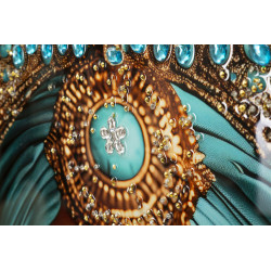 Tableau Maya laqué avec cadre – impression murale design – 50 x 3,5 x 100 cm