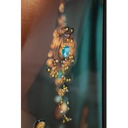 Tableau Maya laqué avec cadre – impression murale design – 50 x 3,5 x 100 cm