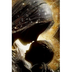 Tableau maternité laqué B avec cadre – décoration murale design – 60 x 3,5 x 90 cm