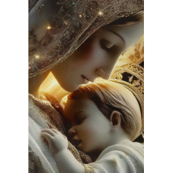 Tableau maternité laqué C avec cadre – impression murale moderne – 60 x 3,5 x 90 cm