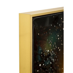 Tableau paon laqué avec cadre – décoration murale élégante – 70 x 4 x 100 cm