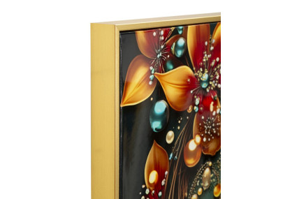 Tableau papillon laqué avec cadre – art mural moderne – 70 x 4 x 100 cm