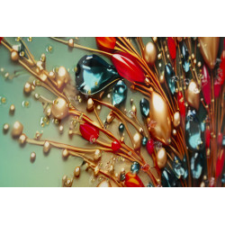 Tableau papillon laqué B avec cadre – décoration murale design – 70 x 4 x 100 cm