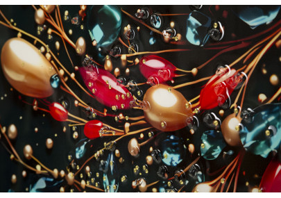 Tableau papillon laqué B avec cadre – décoration murale design – 70 x 4 x 100 cm