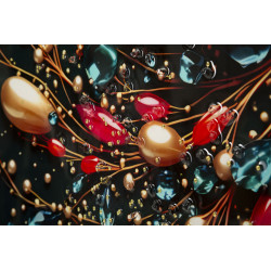 Tableau papillon laqué B avec cadre – décoration murale design – 70 x 4 x 100 cm