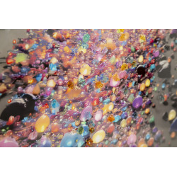 Tableau couleurs laquées A avec cadre – art mural moderne – 60 x 3,5 x 90 cm