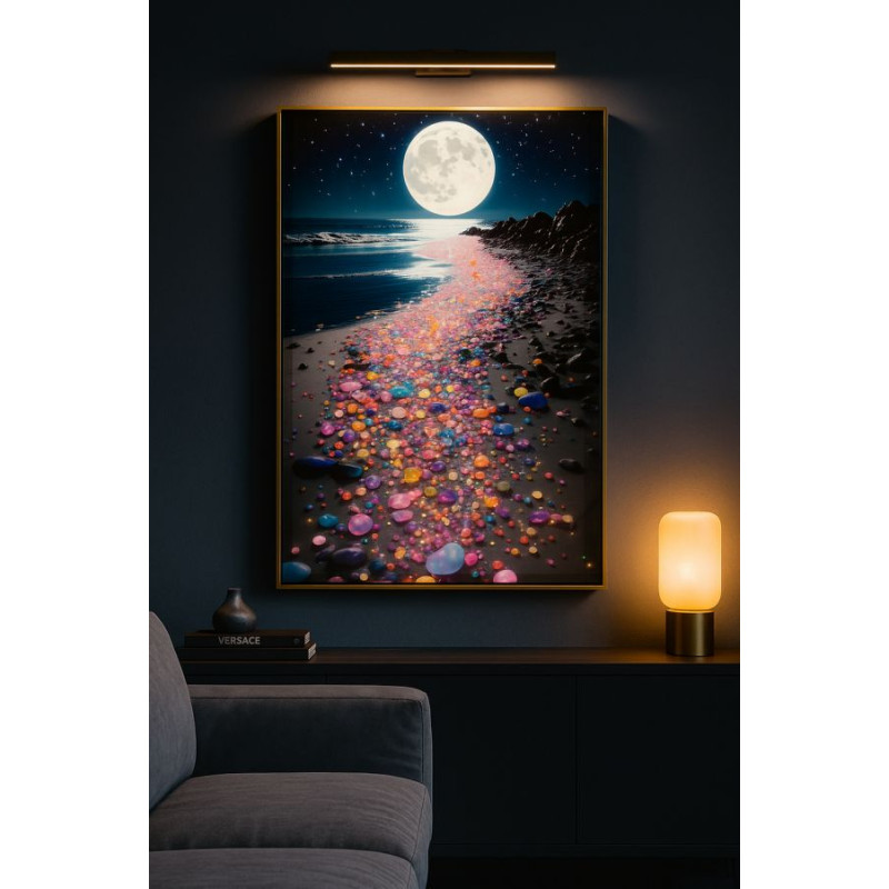 Tableau couleurs laquées A avec cadre – art mural moderne – 60 x 3,5 x 90 cm
