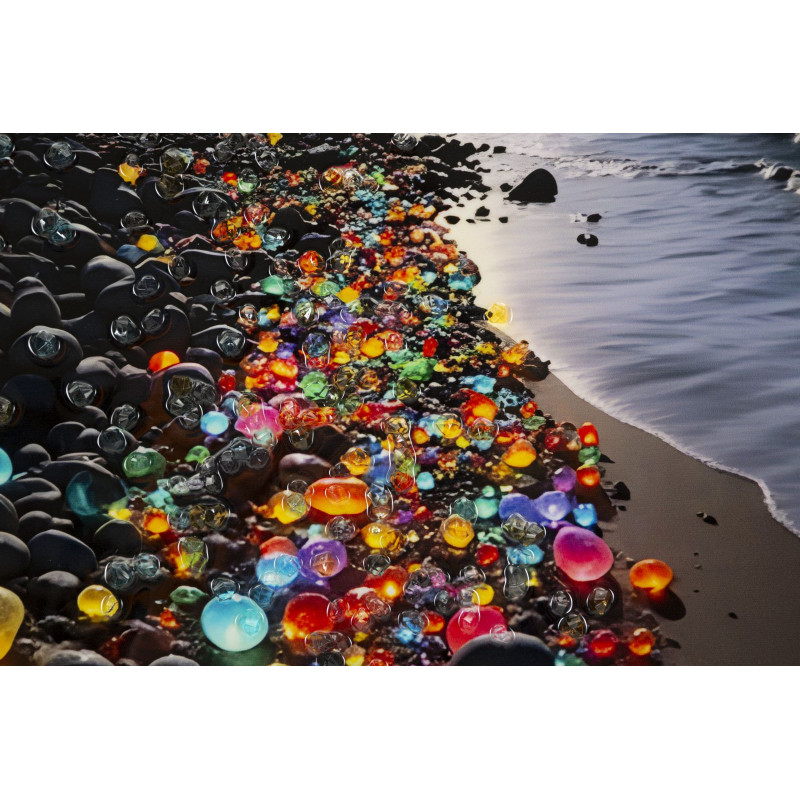 Tableau couleurs laquées B avec cadre – décoration murale contemporaine – 60 x 3,5 x 90 cm