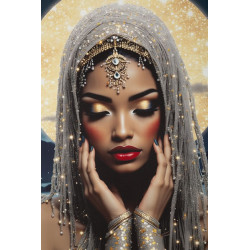 Tableau Vénus LED laqué avec cadre – décoration murale lumineuse – 70 x 4 x 100 cm