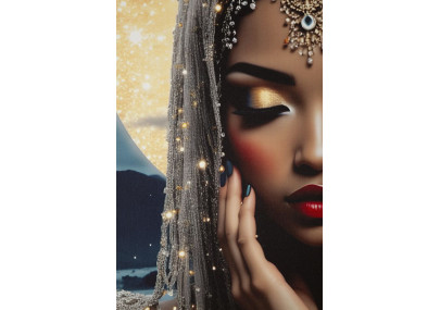 Tableau Vénus LED laqué avec cadre – décoration murale lumineuse – 70 x 4 x 100 cm