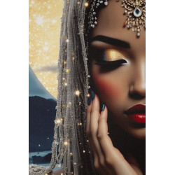 Tableau Vénus LED laqué avec cadre – décoration murale lumineuse – 70 x 4 x 100 cm