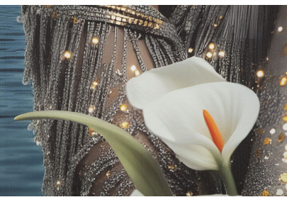 Tableau Vénus LED laqué avec cadre – décoration murale lumineuse – 70 x 4 x 100 cm